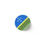 24 Adet - 7 cm Sticker Etiket - Vektörel Ülke Bayraklı Solomon Islands Solomon Adaları Bayrağı