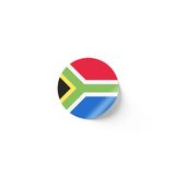 24 Adet - 7 cm Sticker Etiket - Vektörel Ülke Bayraklı South Africa Güney Afrika Bayrağı