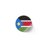 24 Adet - 7 cm Sticker Etiket - Vektörel Ülke Bayraklı South Sudan Güney Sudan Bayrağı