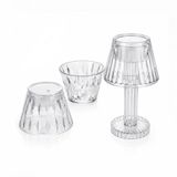24 ADET KRİSTAL DAMLALI MUMLUK - MASA LAMBA ABAJUR MİNİ PİLLİ (4604)