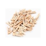 24 Adet Mini Ahşap Not Mandalı,not Tutucu Dekoratif Mandal Çalışma Odası Ev Ofis Için Küçük Mandallar (Natural) - Option-1 - Pembe