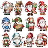 24 Adet Noel Ahşap Gnome Süsler, Vintage Noel Süsleri Gnome, Noel Cüce Asılı Süsler Ev Noel Partisi Dekorları için Süslemeler, Tatil Partisi Malzemeleri (Gnome