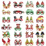 24 Adet Noel Gözlük Çerçeveleri, Noel Ağacı Noel Baba Ren Geyiği Parıltılı Gözlükler, Çocuklar ve Yetişkinler için Komik Noel Partisi Dekorasyon Aksesuarları, Tatil Şekerleri Fotoğraf Kabini sahne