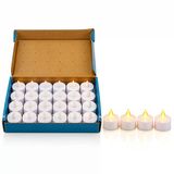 24 Adet Pilli Yuvarlak - Beyaz Renkli Led Mum Çap : 3.7Cm Yükseklik : 3.5Cm İ10-024 (5477)