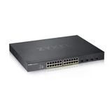 24 Bağlantı Noktalı, 375 Watt Bütçeli Ve Dört 10G Sfp+ Yuvalı, Hibrit Bulut Moduna Sahip Zyxel Gigabit Ethernet Akıllı Yönetilen Poe+ Anahta