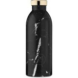 24 Bottles 500 ml Clima Bottle Marble Black Paslanmaz Çelik Termos