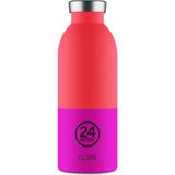 24 Bottles 500 ml Kırmızı Pembe Clima Bottle Energy Paslanmaz Çelik Termos
