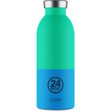 24 Bottles 500 ml Yeşil Mavi Clima Bottle Wave Paslanmaz Çelik Termos