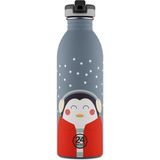 24 Bottles Kids Bottle Happy Penguin Paslanmaz Çelik Çocuk Su Matarası 500 ml - Renkli