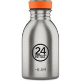 24 Bottles Urban Bottle Brushed Steel Paslanmaz Çelik Su Şişesi 250 ml - Gri