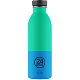 24 Bottles Urban Bottle Wave Paslanmaz Çelik Su Şişesi 500 ml - Yeşil - Mavi