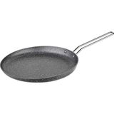 24 cm Bio Granit Krep Tavası, Ergonomik ve Yapışmaz, Gri Gövde, Platin Detay - Seçenek 1 - Antrasit