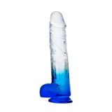 24 CM Dildo Realistik Jel Dokuda Vantuzlu Ultra Yumuşak Şeffaf Yapay Penis Gizli Kargo