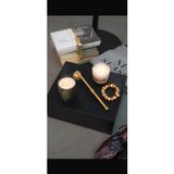 24 cm El Yapımı Mum Söndürücü Altın Gold Renk Sap İşlemeli Hediyelik Dekoratif