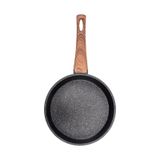 24 Cm Febern Premium Bio Granit Alüminyum Döküm Nisch Tava Siyah-koyu Ahşap Kulp