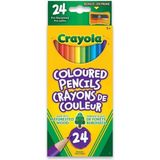 24 Colorful Pencils-Amerikan-Nontoxic- 24 Renk Kuru Boya Seti Kalemtıraş Hediyeli - 24'lükuruboyaseti
