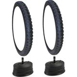 24 Jant Bisiklet Ön - Arka Iç ve Dış Lastik Seti (24X 1.95) Ekonomik Seri - Çok Renkli