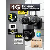 24 Saat Kablosuz 4g Sım + 9mp Kamera İki Yönlü Sesli Alarm Ip66 Su/toz Korumalı Güvenlik Sistemi