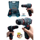 24 V 5 AH Kömürsüz Darbeli Torklu Şarjlı Matkap Lion Armut Batarya Çift Akülü Vidalama Setli