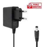 24 VOLT - 1 AMPER 5.5 * 2.5 UÇLU YERLİ ÜRETİM PLASTİK KASA PRİZ TİPİ ADAPTÖR