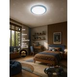 24 w Kristal Çerçeveli Tavan Armatürü, Esemlight,6400 K Beyaz Işık (mavi)