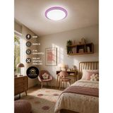 24 W Kristal Çerçeveli Tavan Armatürü, ESEMLIGHT,6400 K Beyaz Işık (Mor) - Çok Renkli