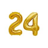 24 Yaş Sayı Folyo Balon Gold 40 İnç 100 cm