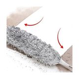 240 cm Teleskopik Uzatılabilir Mikrofiber Toz Alma Fırçası - Bükülebilir Başlıklı Tavan, Klima ve Korniş Temizleyici - Yıkanabilir Püskül ve Paslanmaz Çelik Saplı Toz Alıcı - 0,35 lt