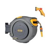 2403-3535H Duvara Monte 30 M Hortumlu Otomatik Geri Sarmalı Hortum Toplama Makara Seti + 2672H Duş