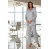 2403 Gri Lohusa Uzun Kol Pijama Takımı, 2XL, TXB3C9AB9D1475-19804IGP254528