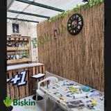 240CM Yükseklik x 500CM Genişlik Doğal Bambu Kamış Hasır Çit Dekoratif Bahçe Balkon ve Duvar Çiti Reed Fence