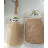 2429842 Kallina Kabak Lifi Sırt Için Sopalı + Eldiven Kese Bej Bej