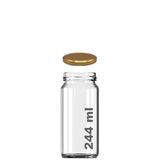 244 ml Kavanoz Metal Gold Konserve Kapaklı 244 Cc Şeffaf Uzun Cam Kavanoz 6 Adet