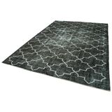 244x326 cm Geometrik Halı Siyah Geometrik Yün El Dokuma Modern Geometrik Etnik Eskitme Desenli Boho Oturma Odası Salon Yolluk Koridor Mutfak Halısı