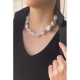 24,5 Mm Barok Doğal İnci Kolye