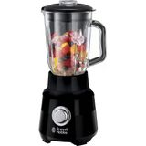 24722-56 Blender [1,5 L Cam Kap] Mat Siyah (Güçlü 0.9Ps Motor, Darbe/Buz Kırma Fonksiyonu, Paslanmaz Çelik Bıçak, Bpa İçermeyen Mikser, Elektrikli Parçalayıcı, Smoothie Makinesi)