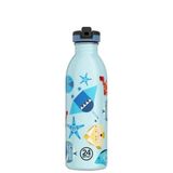 24Bottles - Kids Bottle Sea Friends Pipetli Paslanmaz Çelik Çocuk Su Matarası 500 ml