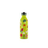 24Bottles Kids Bottle Veggie Friends Pipetli Paslanmaz Çelik Çocuk Su Matarası 500 ml