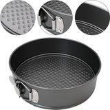 24CM Çelik Teflon® Kek Kalıbı Kilitli Kelepçeli Yanma Yapışma Yapmayan Kilitli Yuvarlak Metal