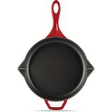 24cm Döküm Demir Tava Yuvarlak Kırmızı - 24cm Yuvarlak