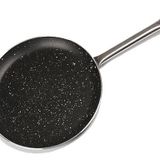 24cm Yanmaz, Yapışmaz Granit Kaplama Tabansız Krep Tavası Yumurta Ve Omlet Isınmaz Metal Saplı