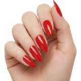 24'lü Kırmızı Takma Tırnak Seti Lüks Parlak Klasik Uzun Oval Badem Stiletto Yapıştırıcılı False Nails Set, Eda Luxury Beauty