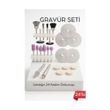 24'lü Mini Gravür Seti Dremel Ucu: Profesyonel Taşlama Parlatma ve Şekillendirme Aleti - 1 - 0- Koyu Mavi