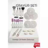24'Lü Mini Gravür Seti Dremel Ucu: Profesyonel Taşlama, Parlatma Ve Şekillendirme Aleti