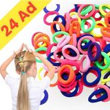 24'Lü Renkli 3 Cm Esnek Lastik Saç Tokası