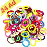 24'Lü Renkli 6 Cm Esnek Lastik Saç Tokası