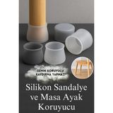 24’lü Silikon Sandalye ve Masa Ayak Koruyucu Seti - Kaymaz Zemin Koruyucu