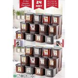 24'lü Sızdırmaz Hava Almaz Etiketli Kuru Erzak Bakliyat Saklama Kabı (1.75LTL 1.2LT 0,5LT) PH-000401