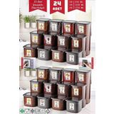 24'lü Sızdırmaz Hava Almaz Etiketli Kuru Erzak Bakliyat Saklama Kabı (1.75LTL 1.2LT 0,5LT)