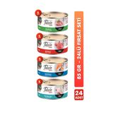 24'lü Tahılsız Premium Karışık Aromalı Kedi Konserve Maması Kedi Yaş Maması 85gr x 24 Adet